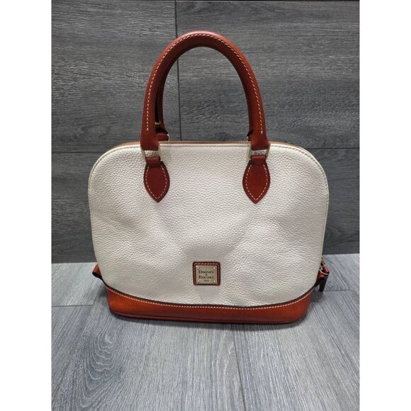 DOONEY & BOURKE Ivory Bone Boston Dome Satchel Dillen Tote bag B000559 - Picture 3 of 8